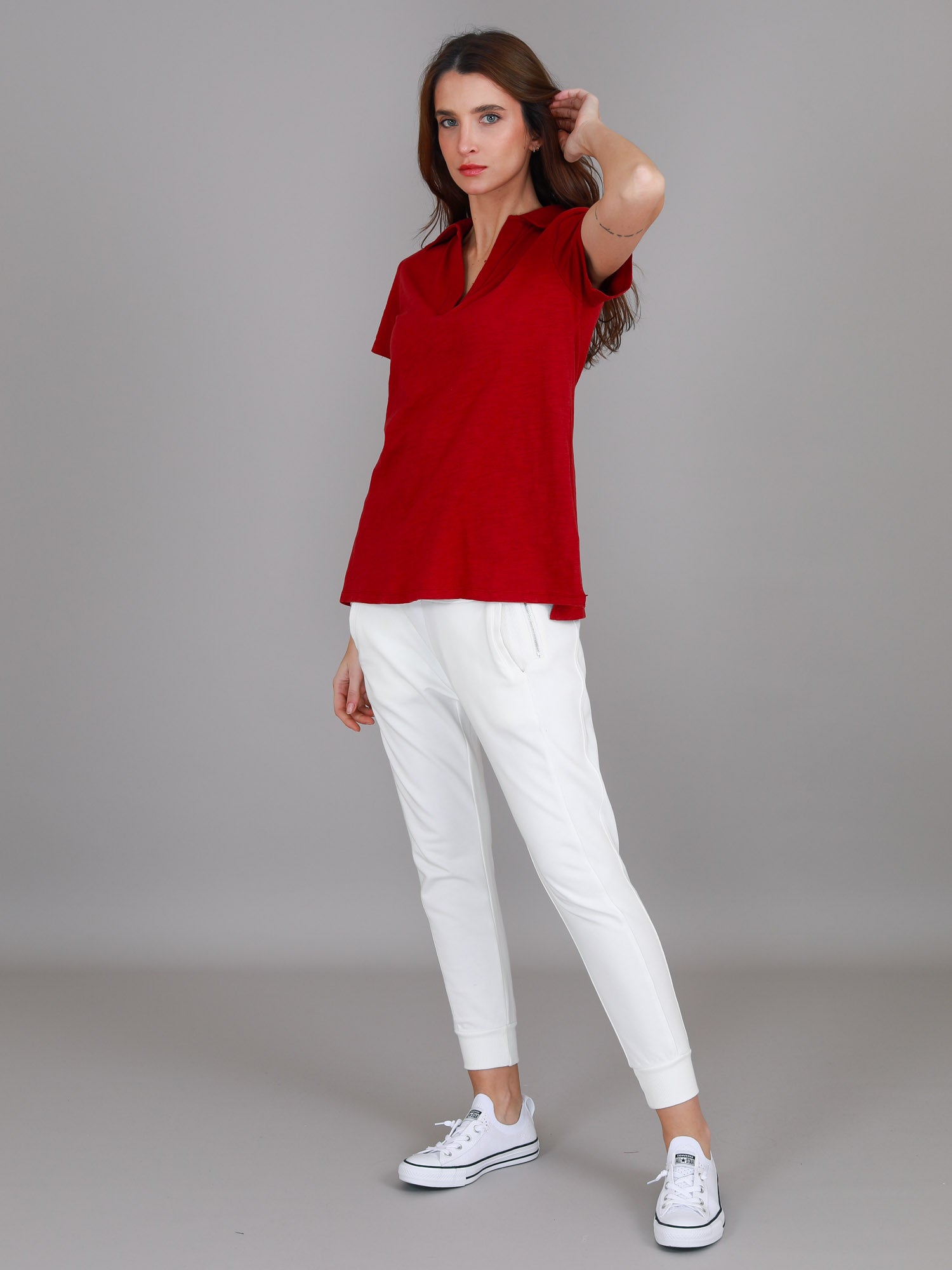 red polo t-shirt #color_cranberry