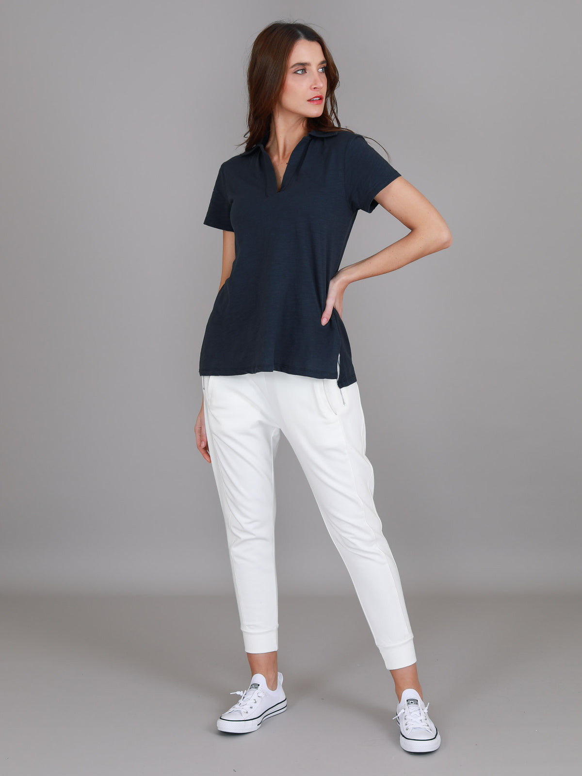 ink polo tee women