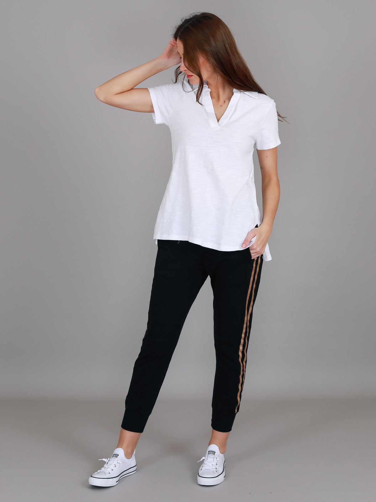 white polo short sleeve