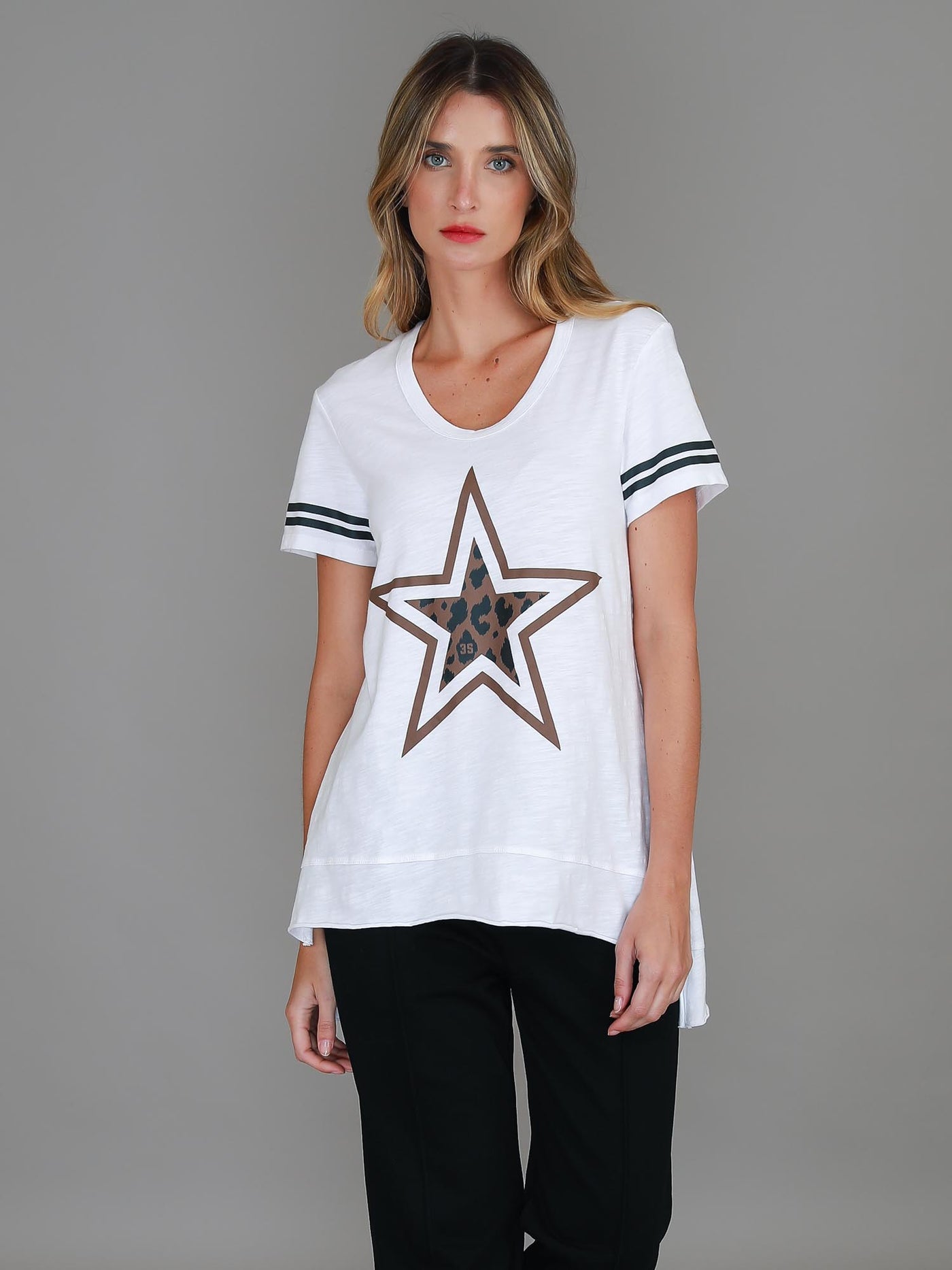 Demi Leopard Star T Shirt