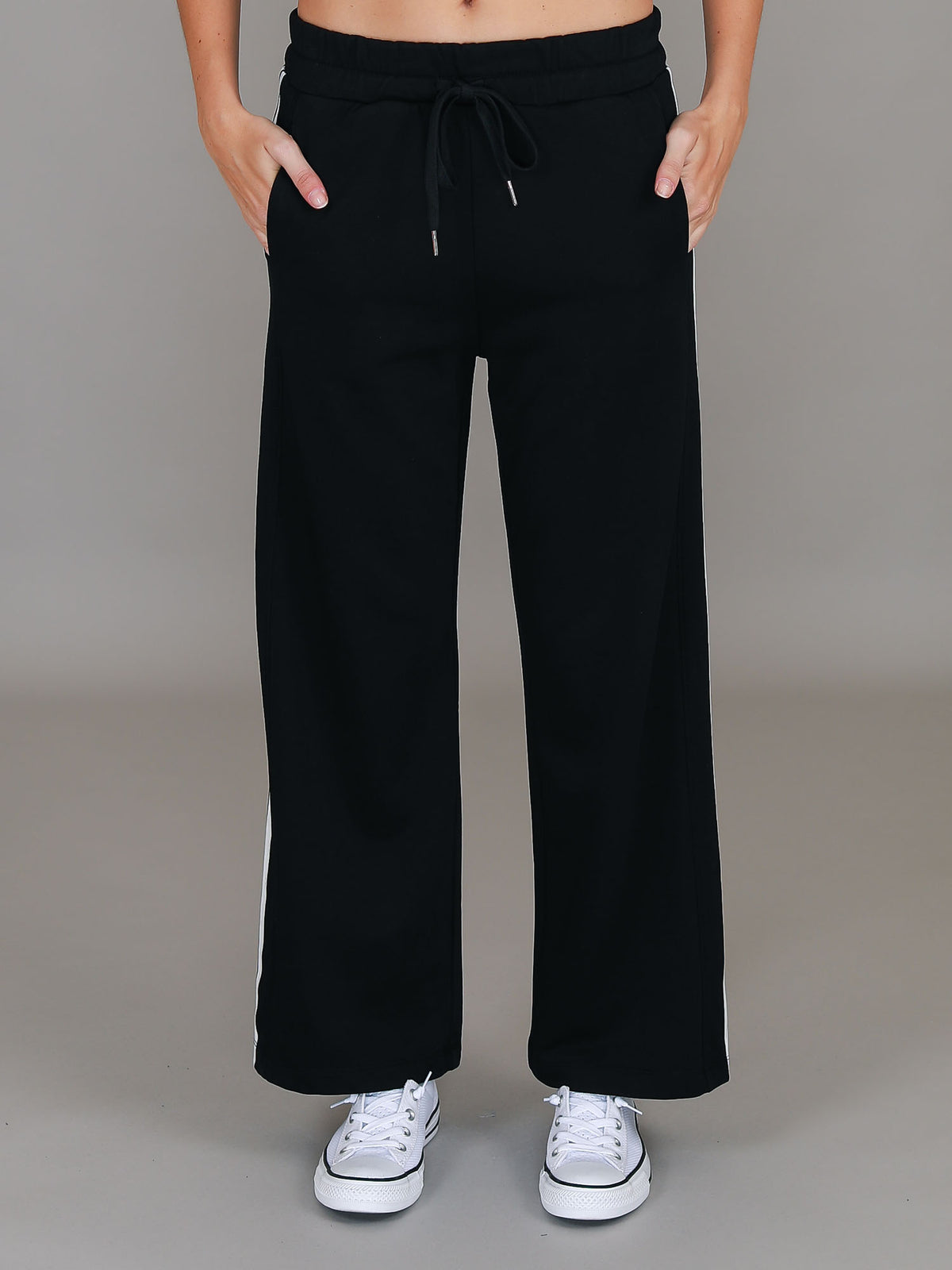 straight leg sweatpants women black – 3rd Story Pammy cotton