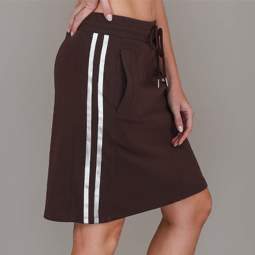 Celine | Women's Knee Length Track Skirt – Cotton French Terry size guide