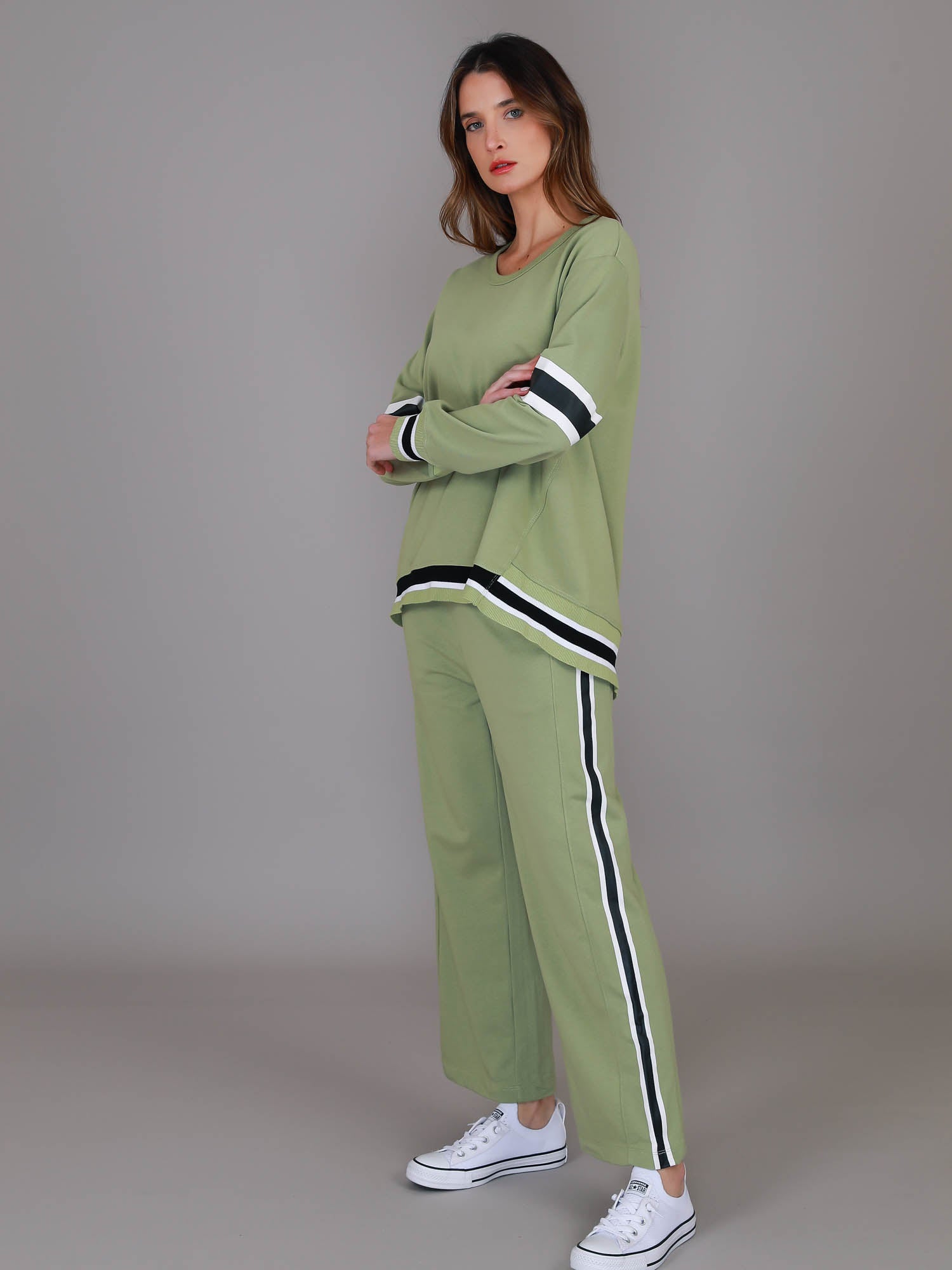 green sweatpants womens #color_wasabi green