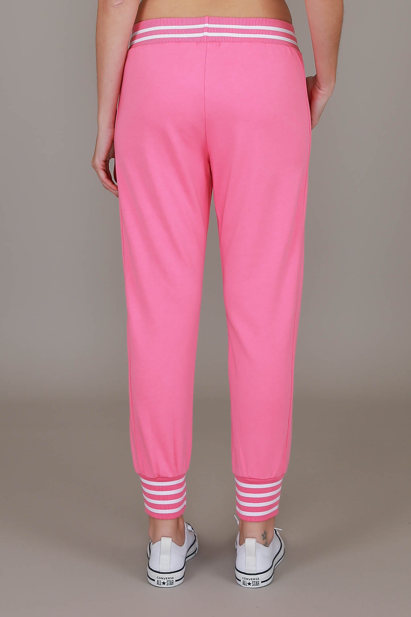 pink rib joggers #color_pop pink