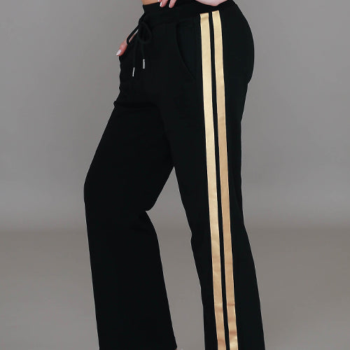 Brumby | Women's Side Stripe Straight Leg Sweatpants – French Terry size guide