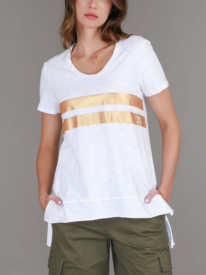 Brighton Stripe Hi Lo T Shirt