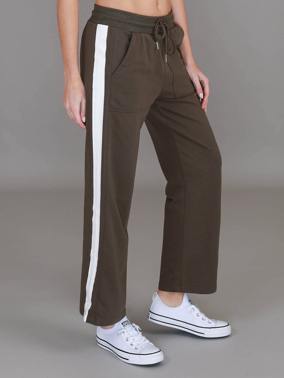 dark olive straight leg pants #color_dark olive