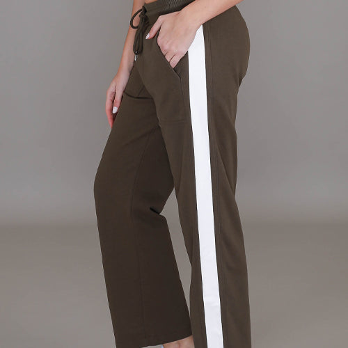 Brumby | Women's Side Stripe Straight Leg Sweatpants – French Terry size guide