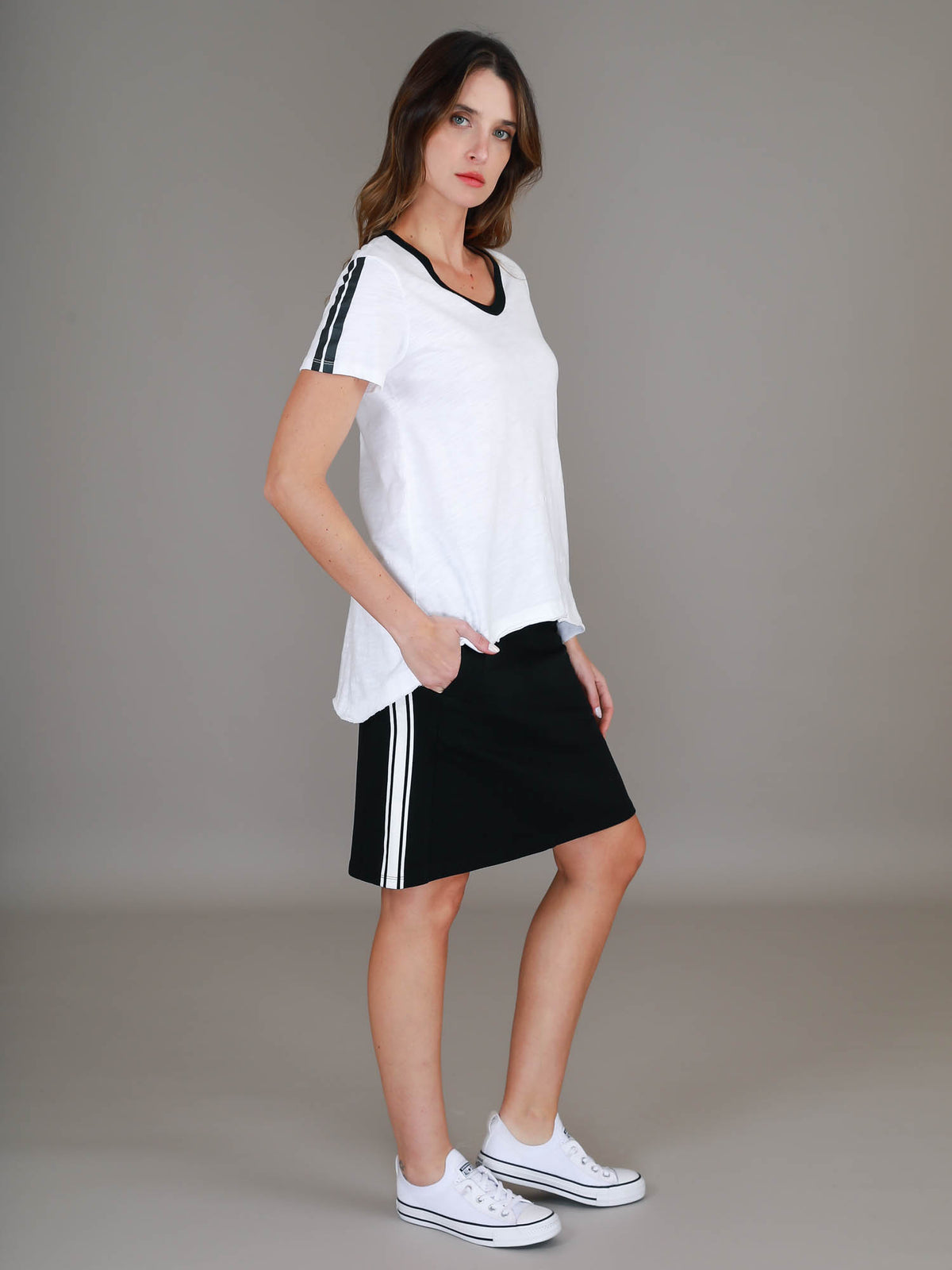 white sporty v neck tee #color_white