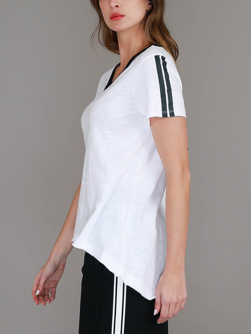 white side stripe tee #color_white