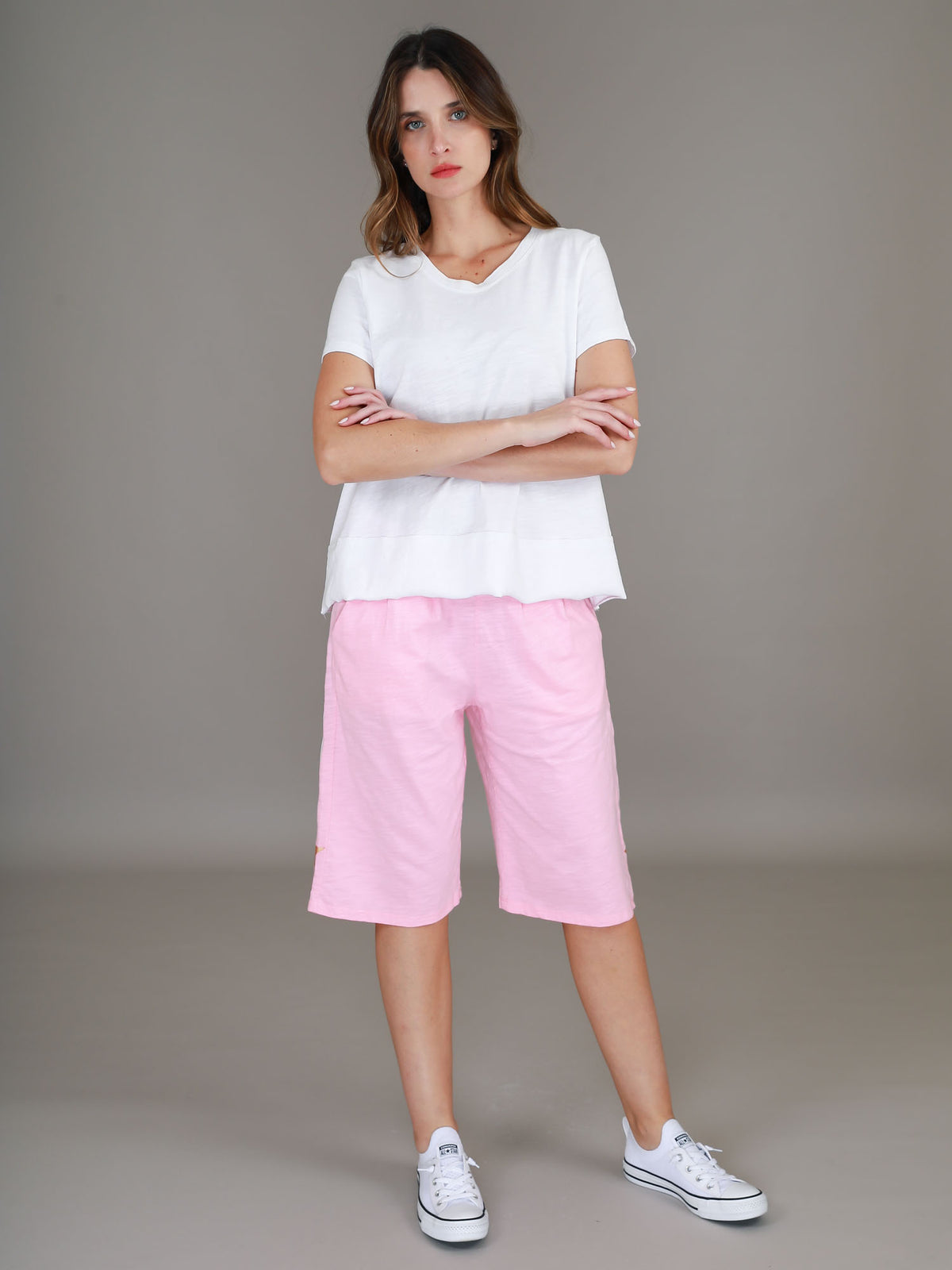 powder pink shorts #color_powder pink