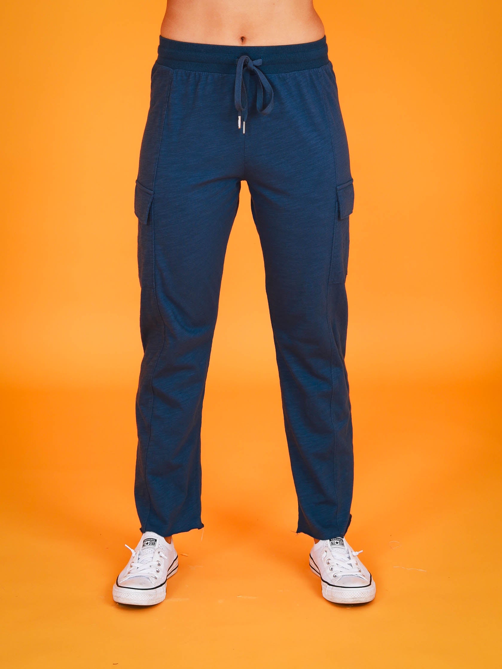 high rise cargo pants #color_midnight