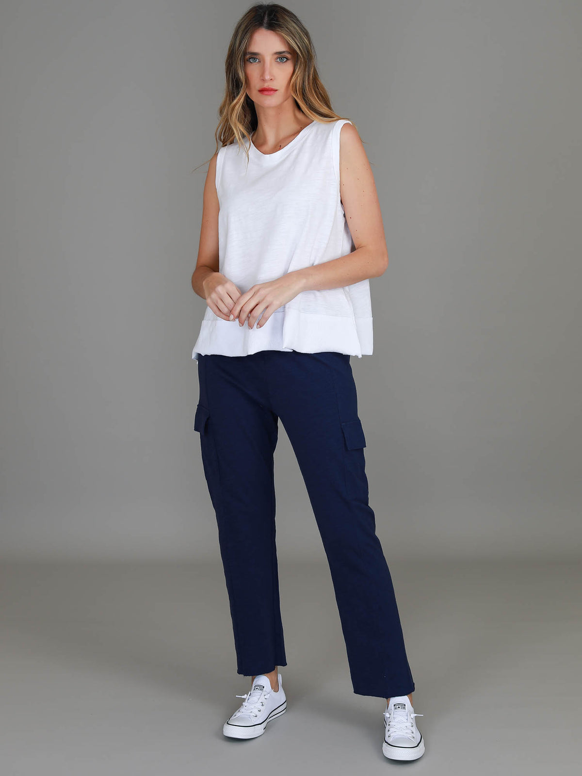 navy cargo joggers