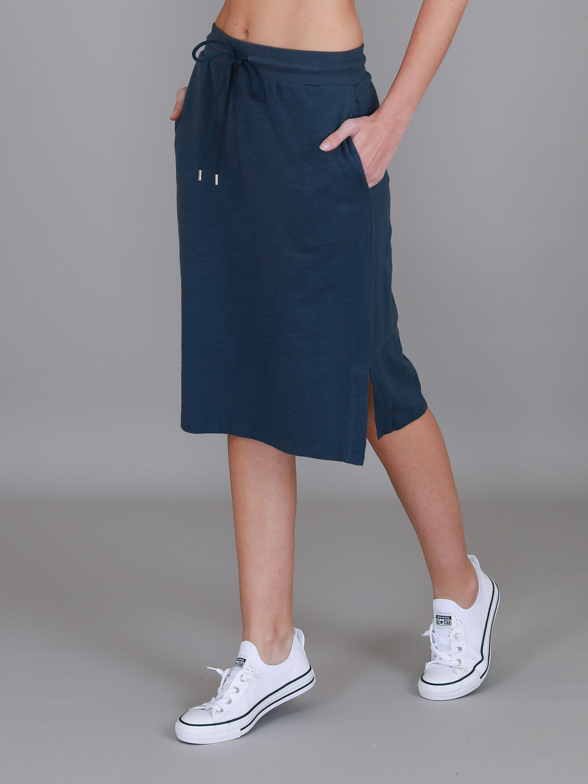 Kiama | Women's Drawstring Pencil Skirt – Cotton Jersey