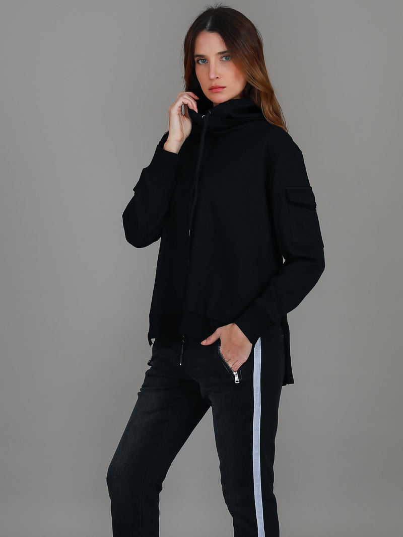 black funnel neck sweatshirt #color_black