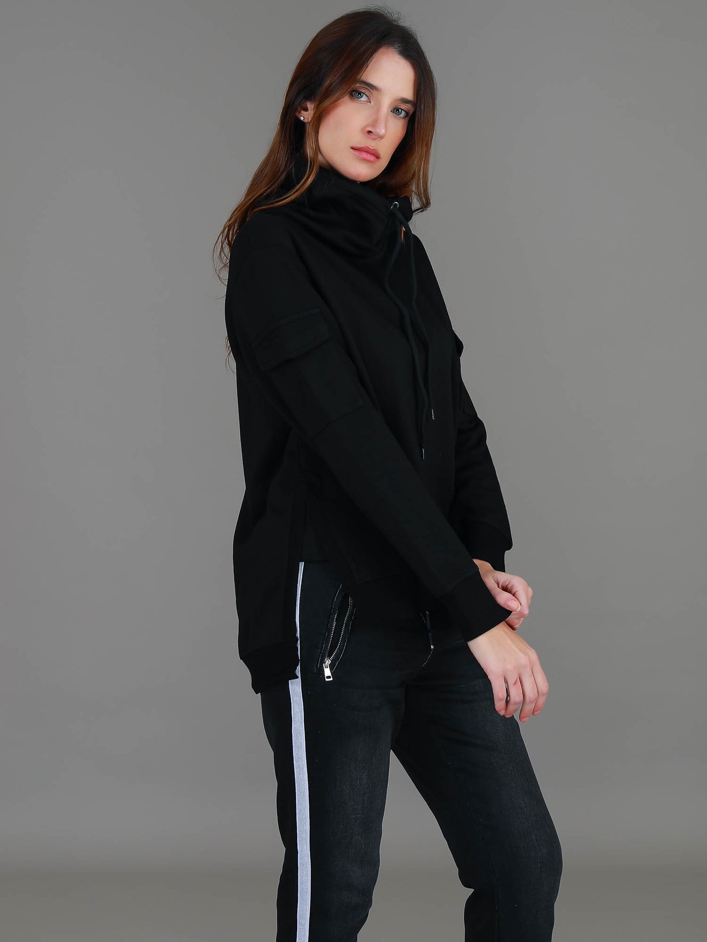 Keith Pocket Funnel Neck Sweatshirt