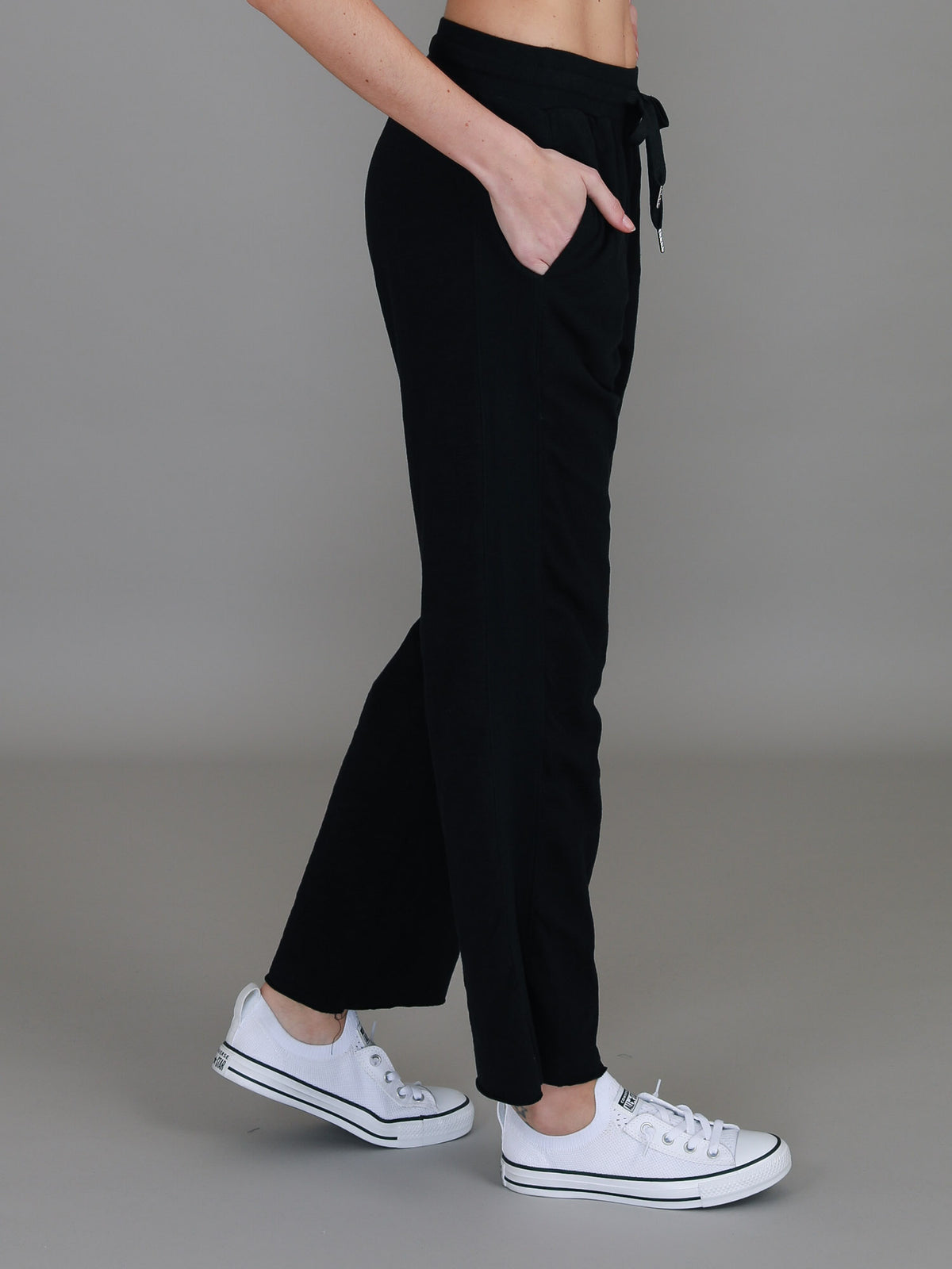 black jogger pants straight