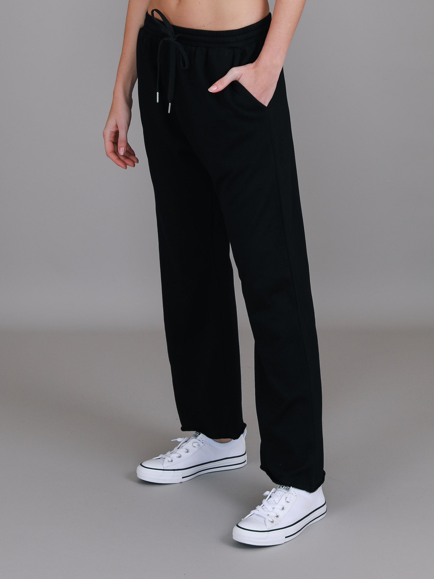 gray wide leg sweatpants #color_black