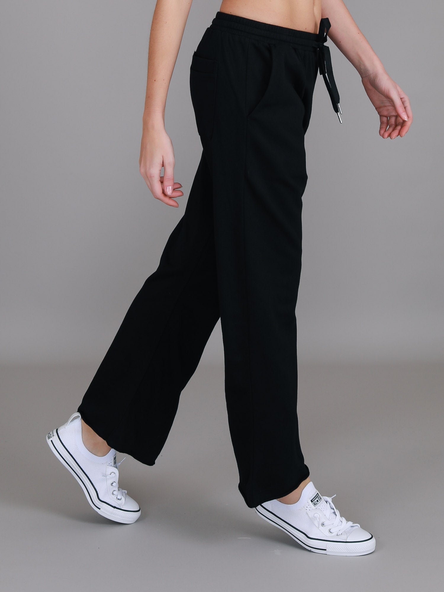 grey sweatpants wide leg #color_black