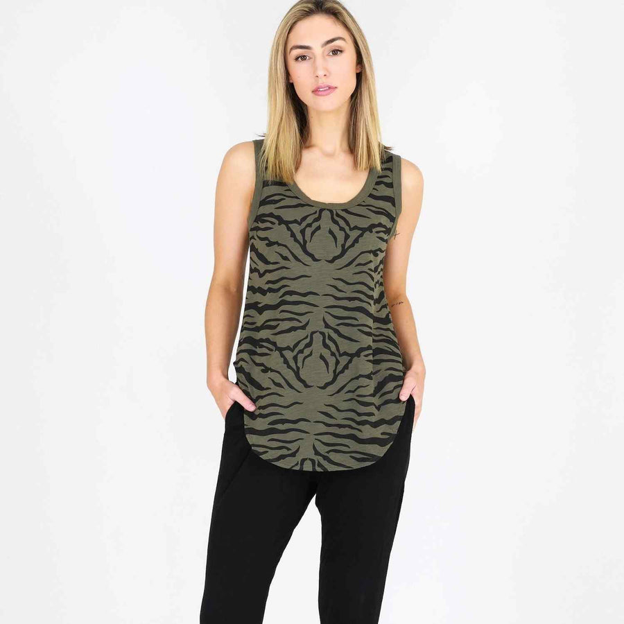 Eloise Zebra Print Tank Top size guide