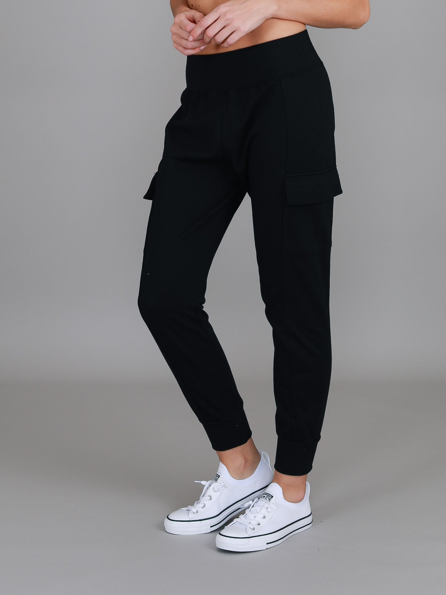 baggy track pants #color_black