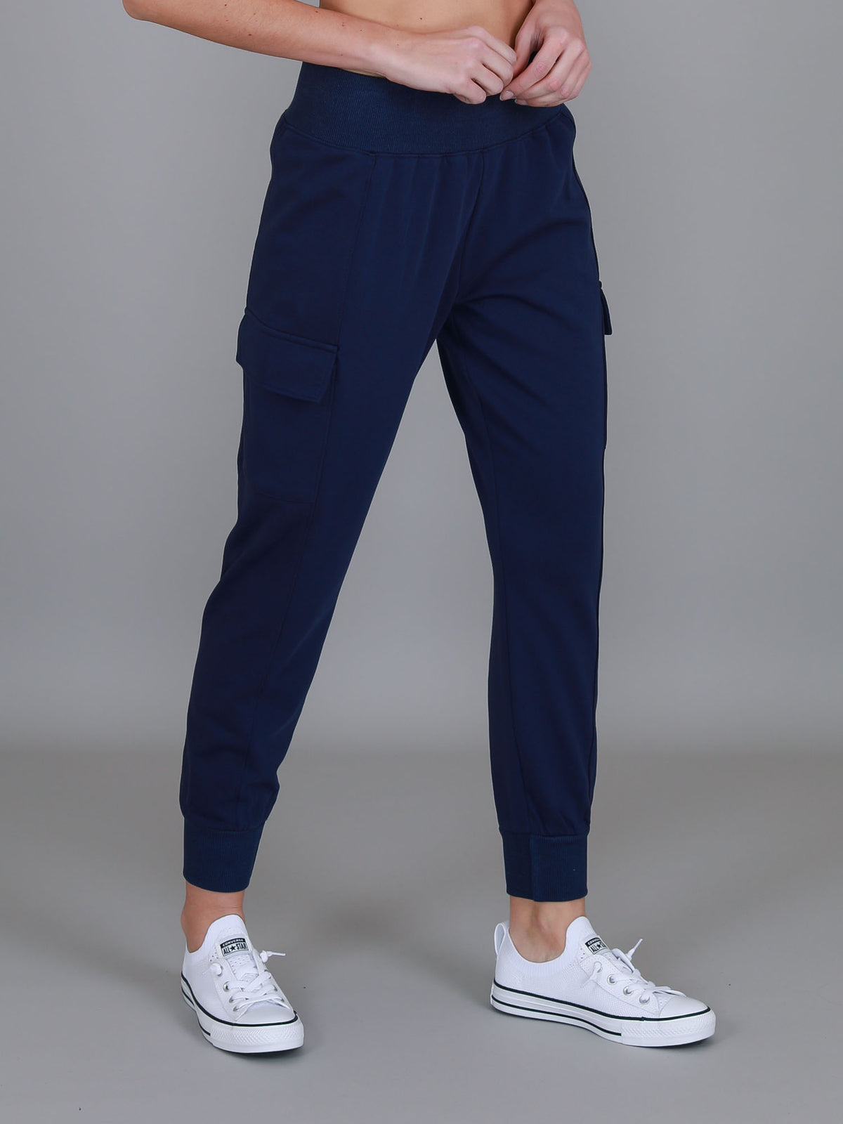 blue track pants