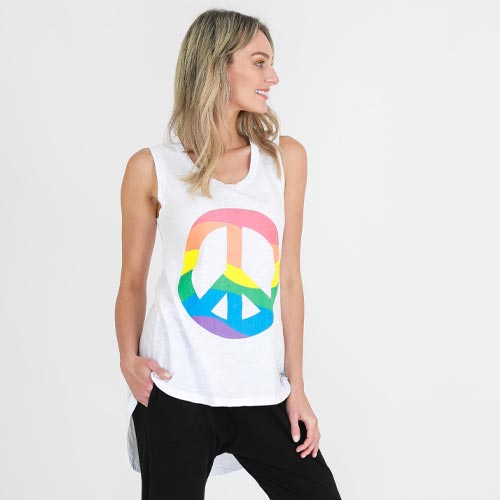 Melanie Peace Tank Top size guide