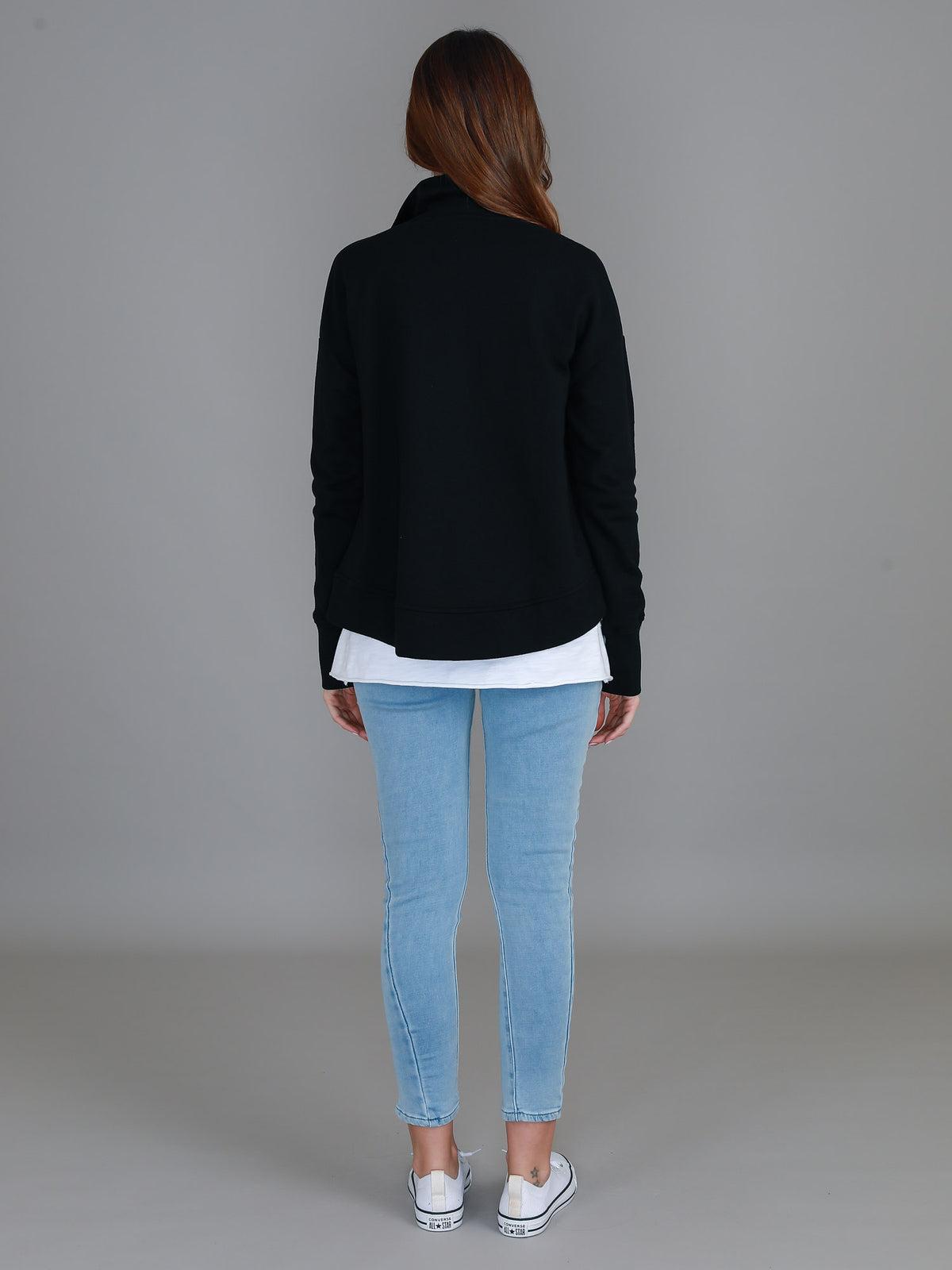 black zip up jacket ribbed