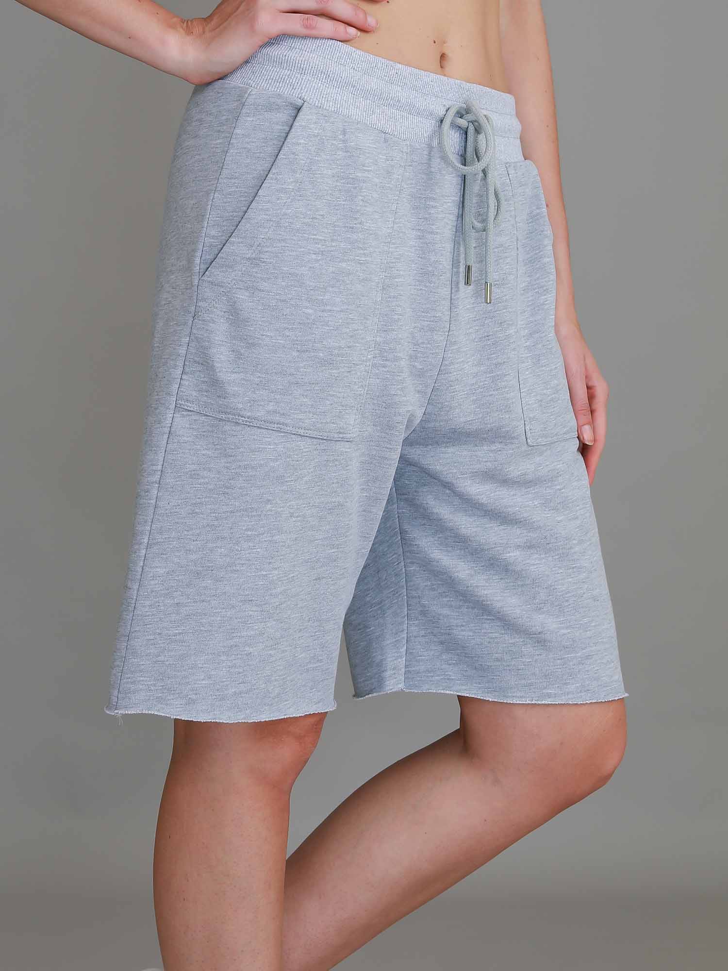 ladies knee length shorts australia #color_grey marle