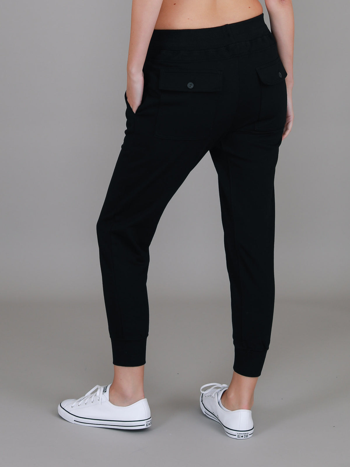 black joggers drawstring