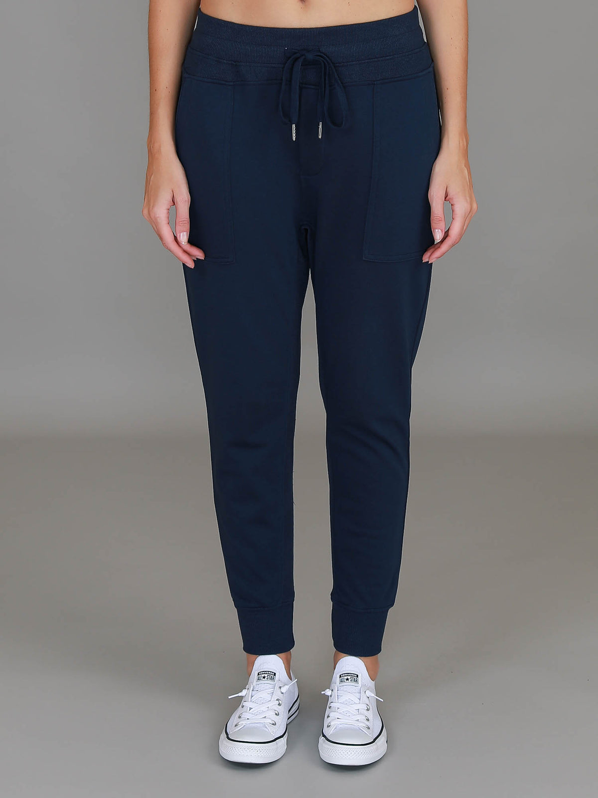 navy french terry joggers