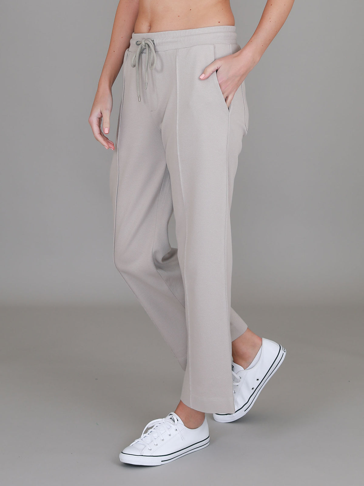 womens straight leg pants cream