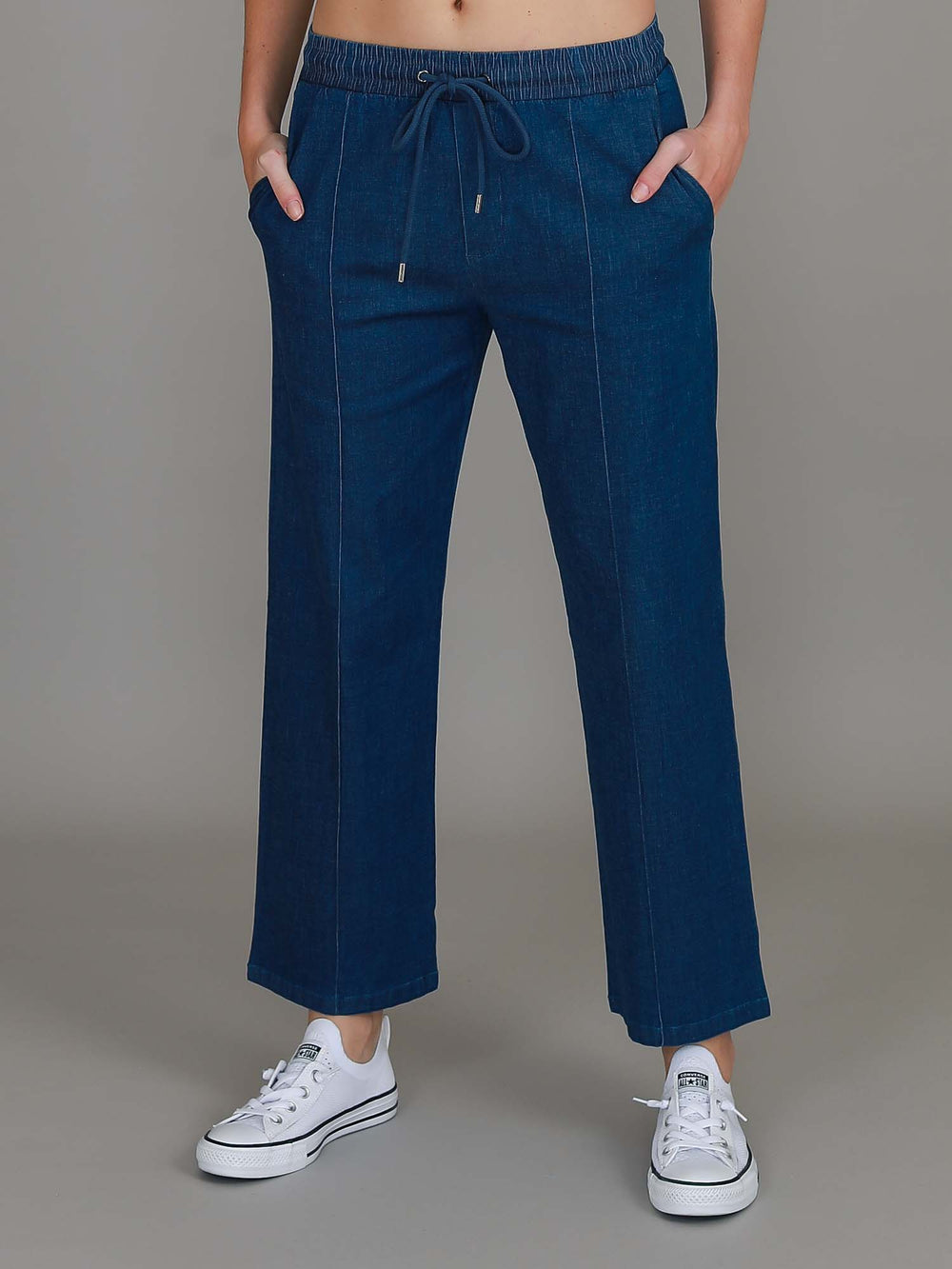 Relaxed-Fit Denim Jogger Pants