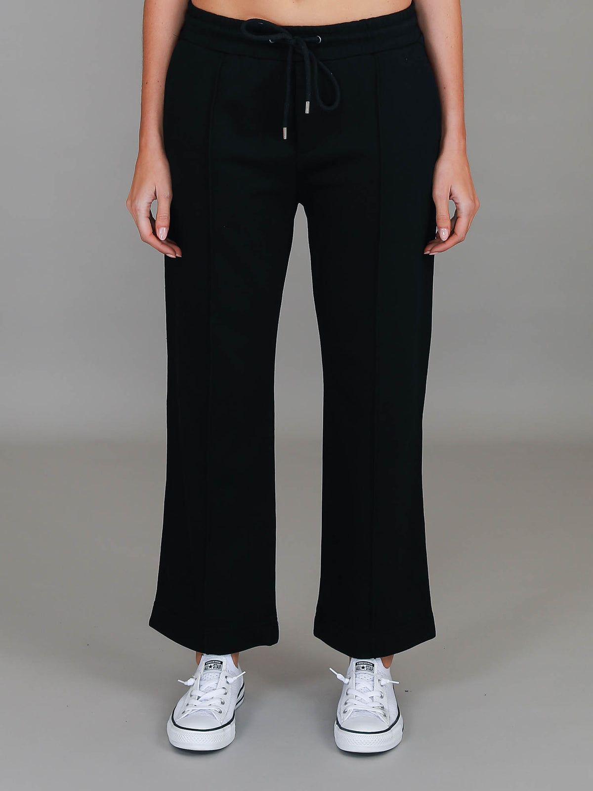 wide leg sweatpants black