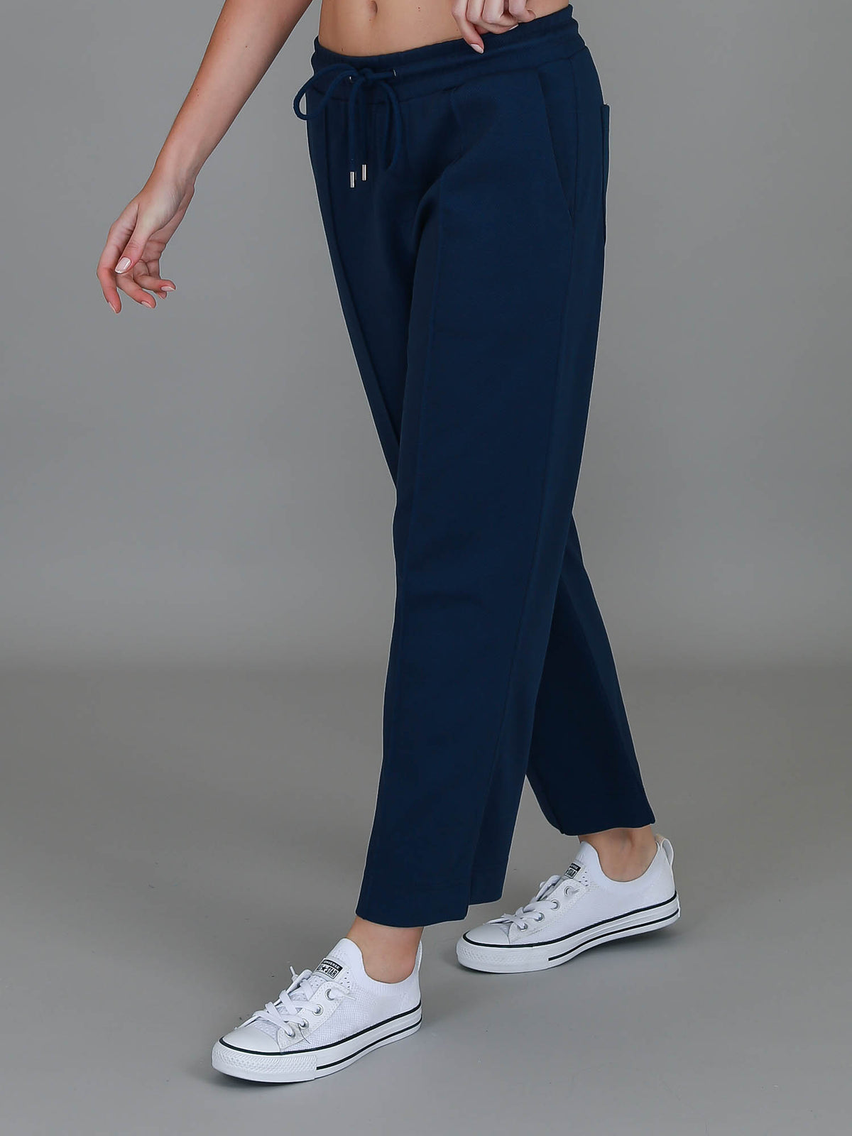straight leg pants women navy