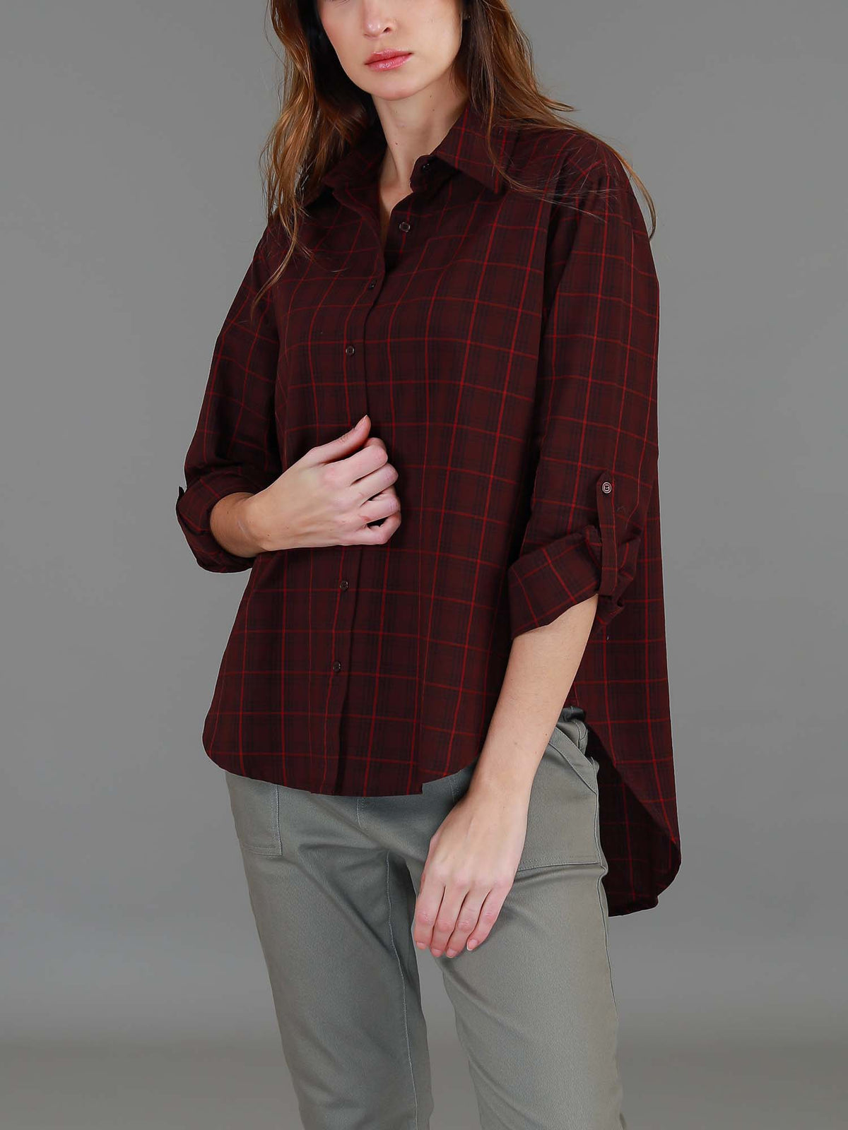 red check shirt women