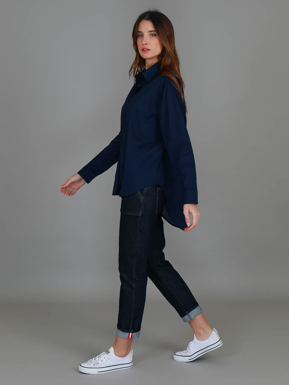 navy oversize shirt
