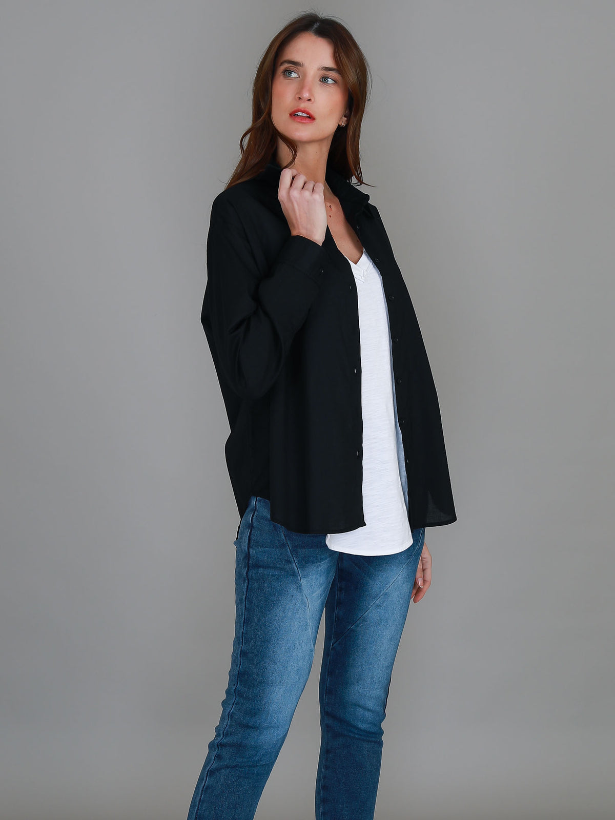 black long sleeve shirt