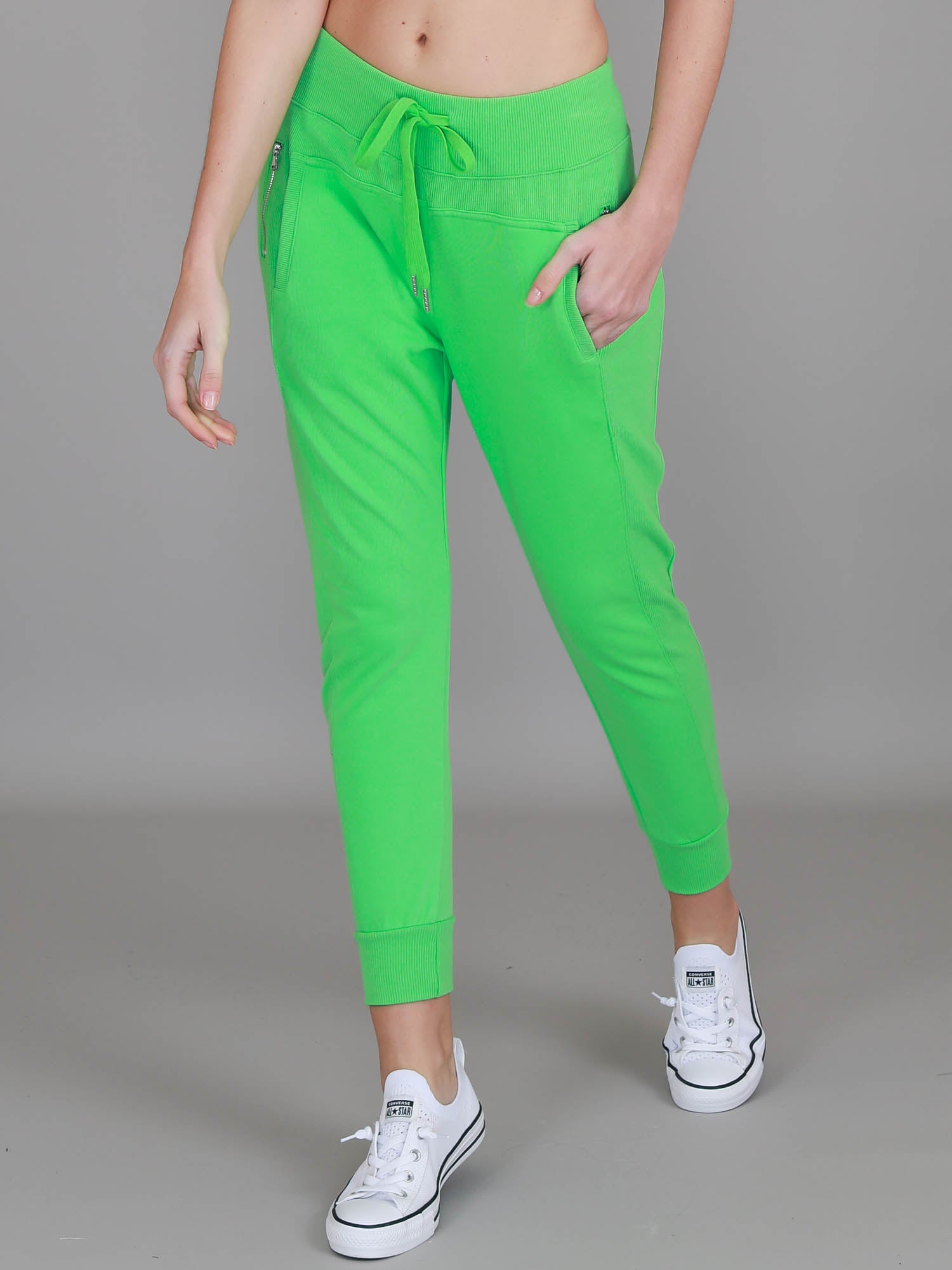 womens green joggers #color_apple green