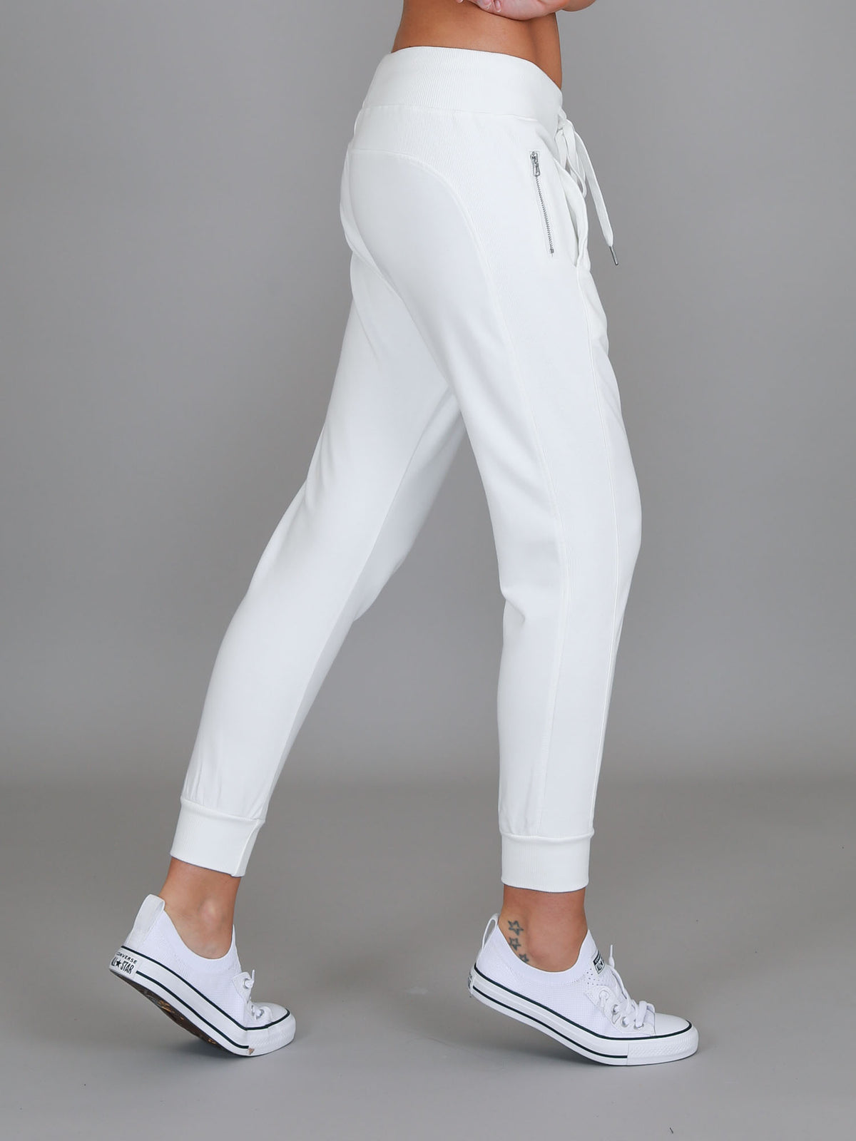 white joggers women