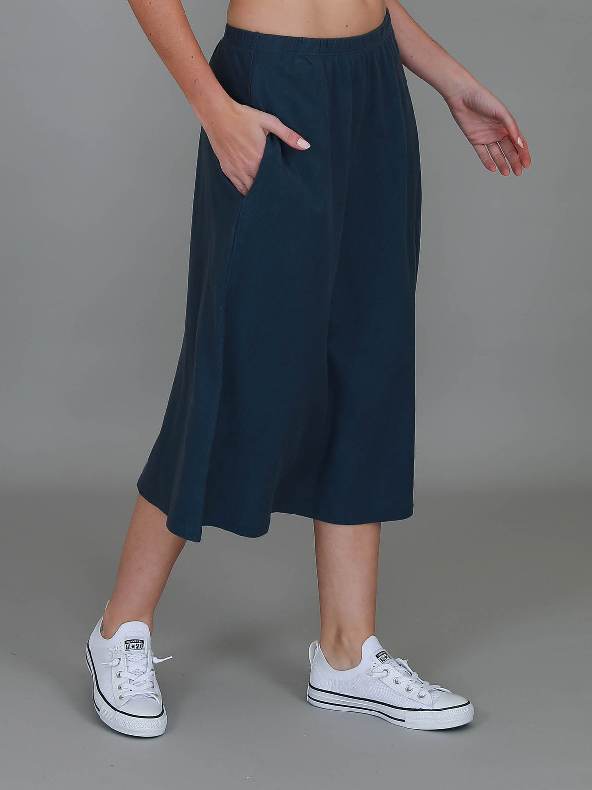 Heathmont | Women's A-Line Midi Skirt – Cotton Jersey