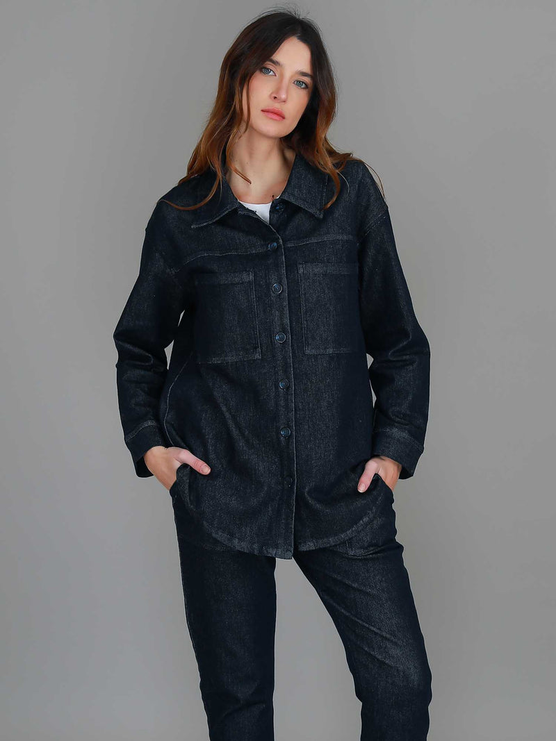 denim shacket #color_dark denim