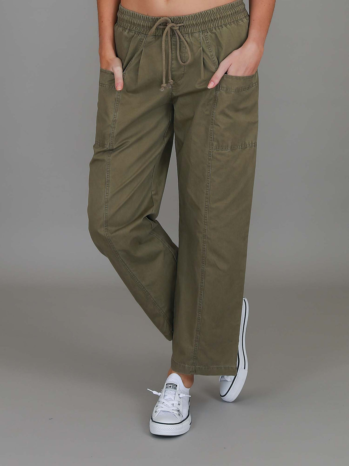 khaki utility jogger