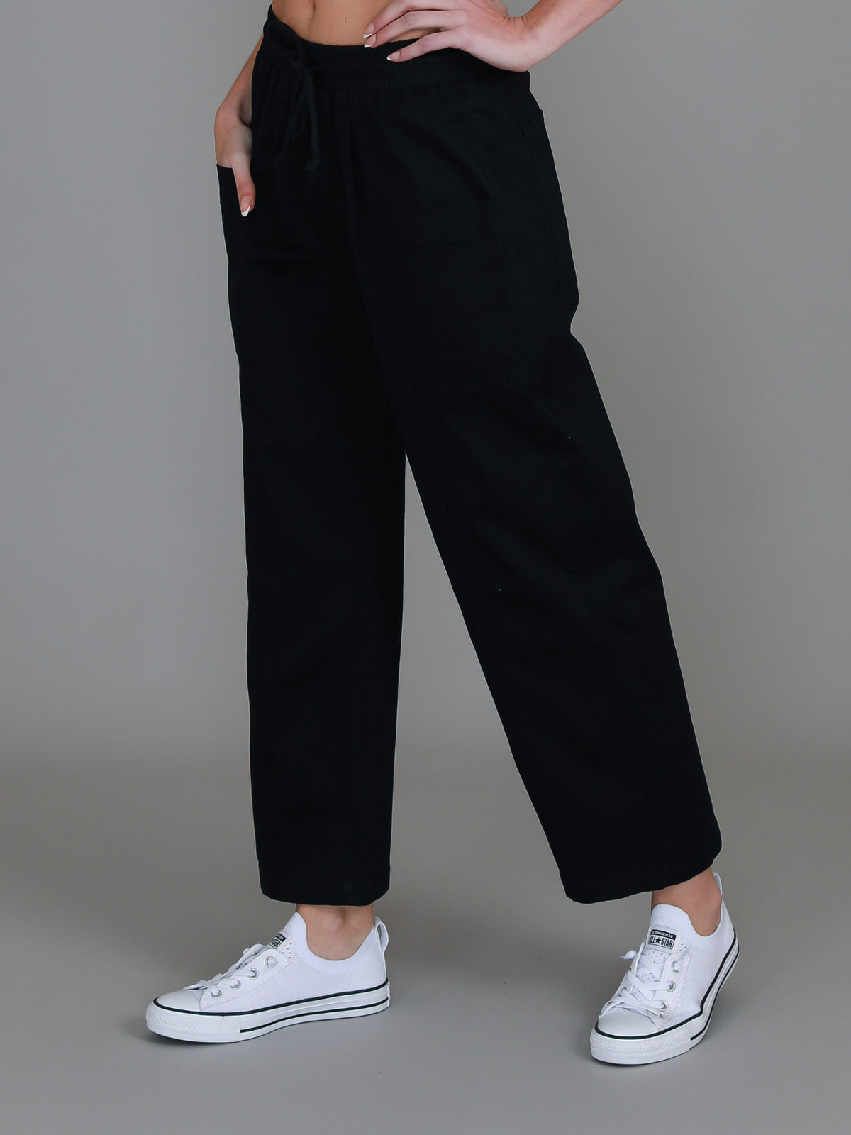 black cargo jogger