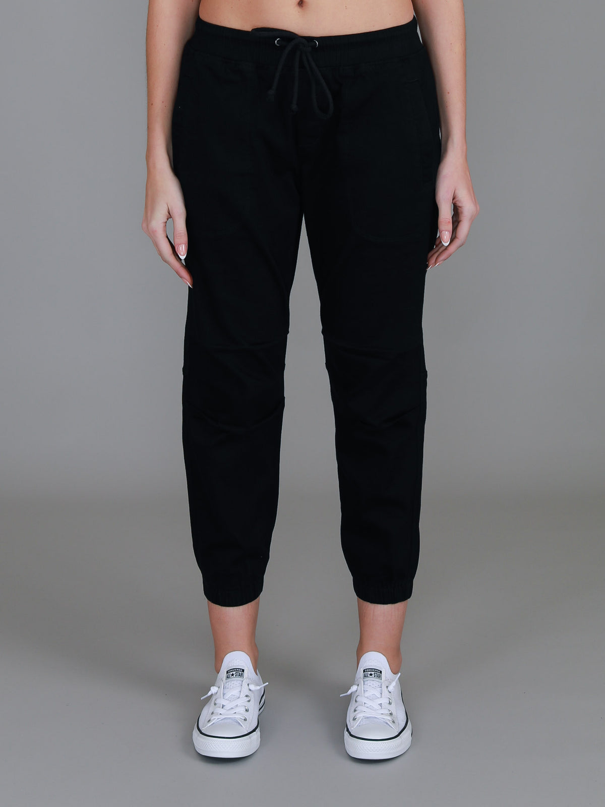 womens black chino pants