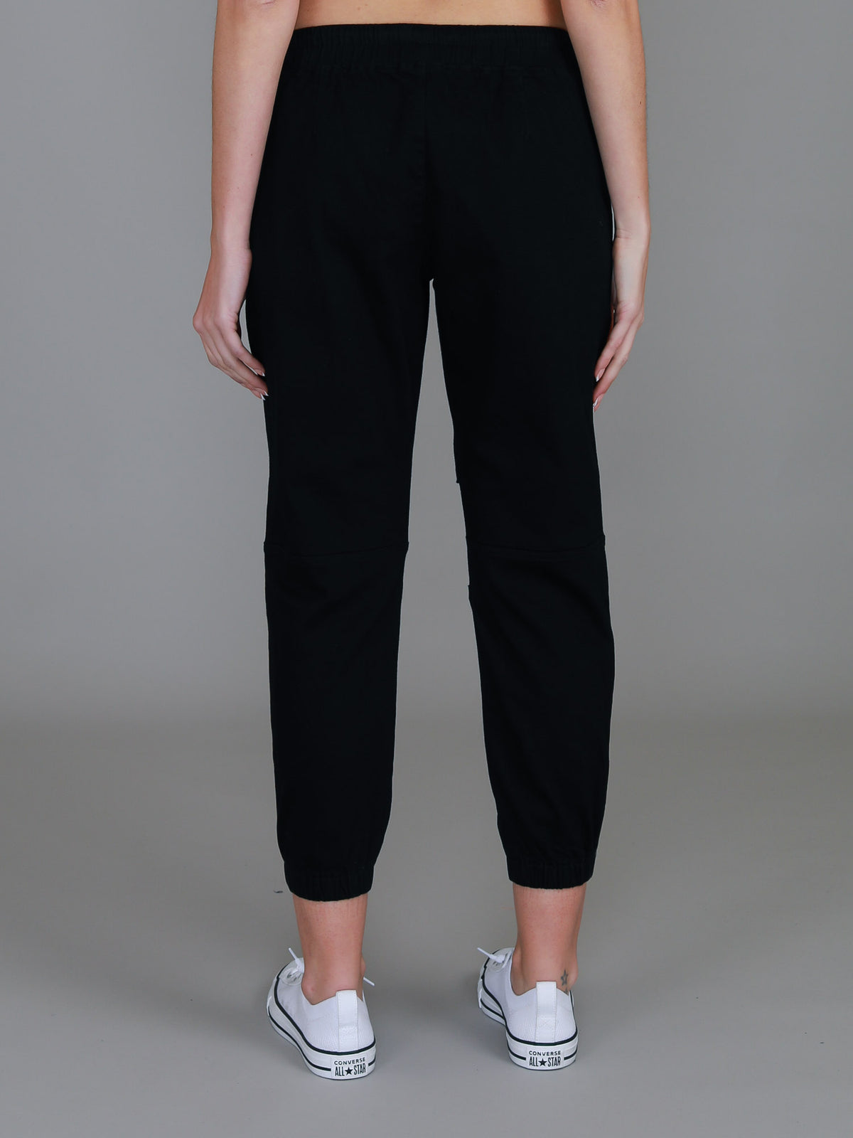 black chino jogger pants