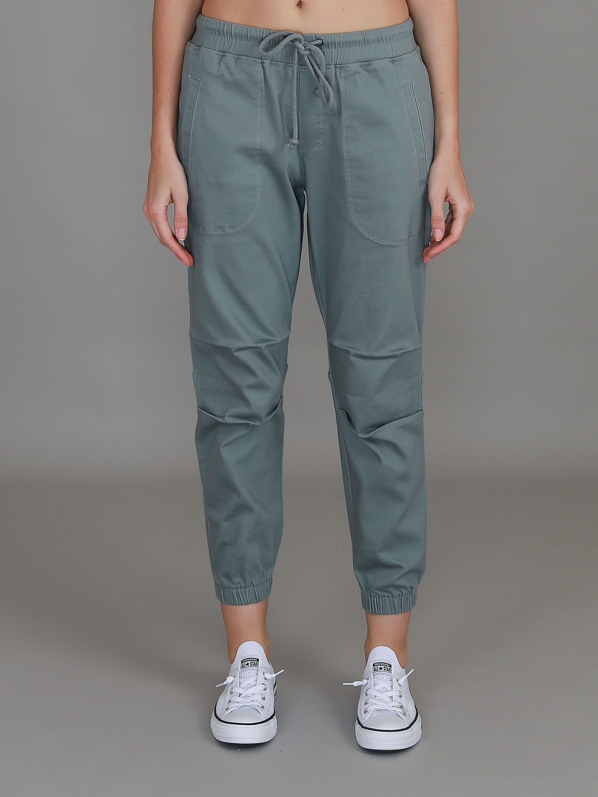 grey chino joggers