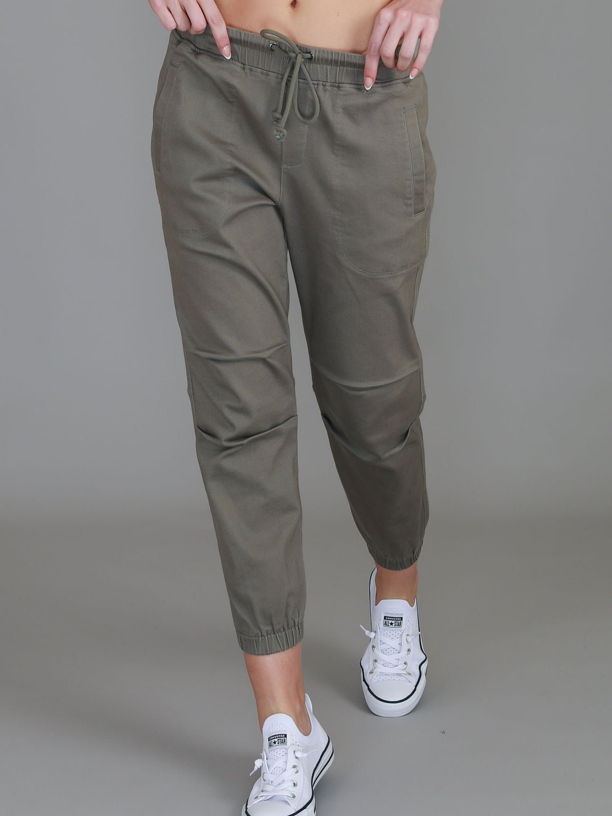 khaki tapered pants
