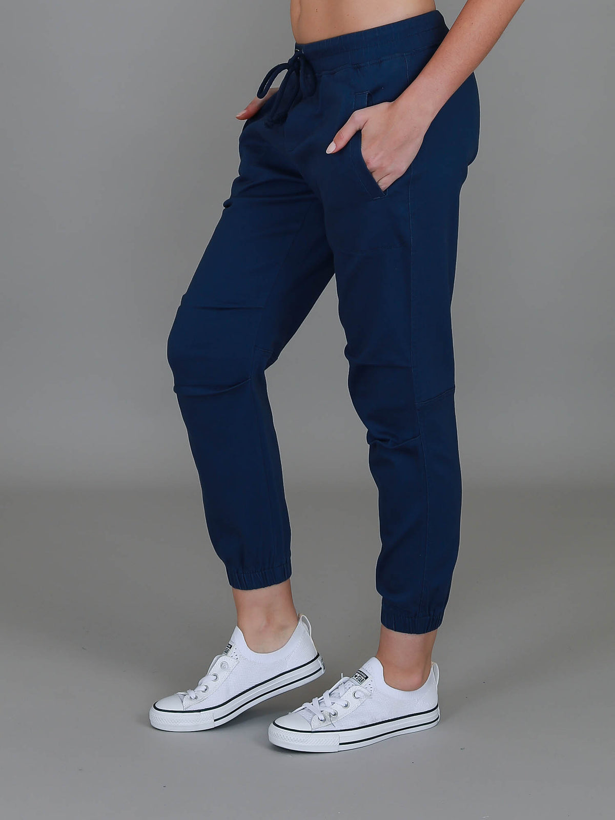 navy chinos women