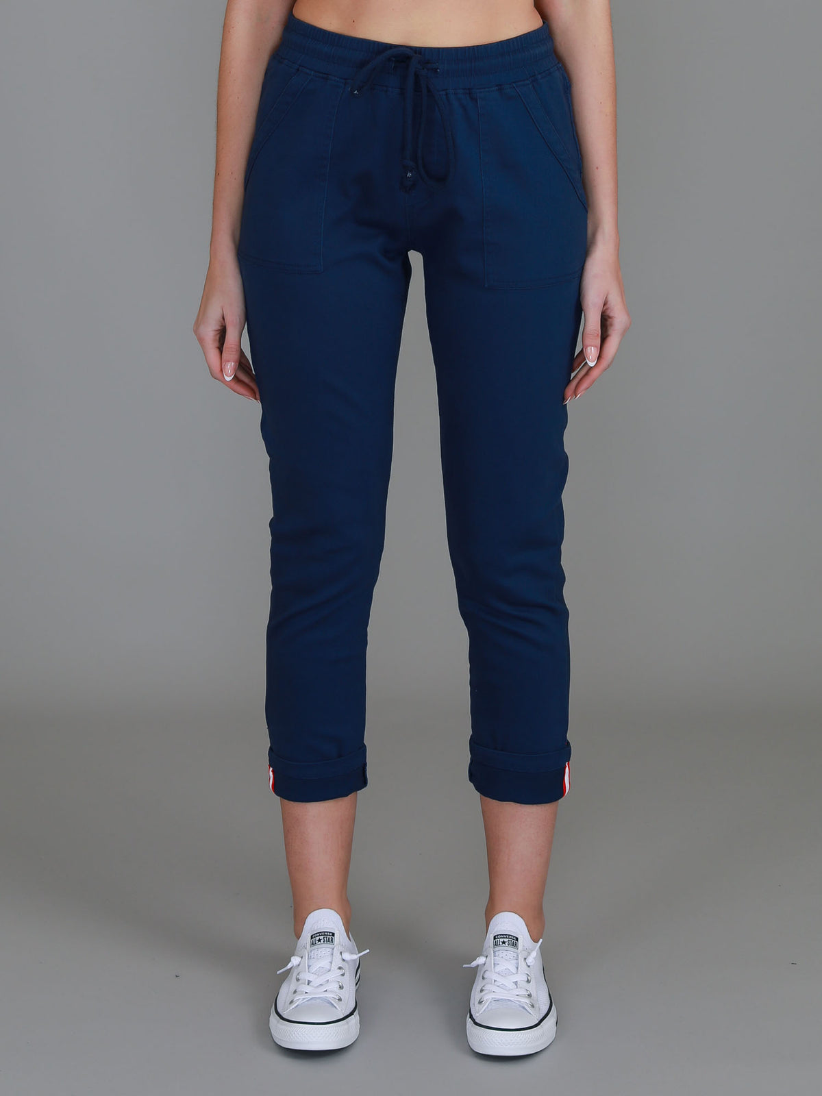 navy chino joggers
